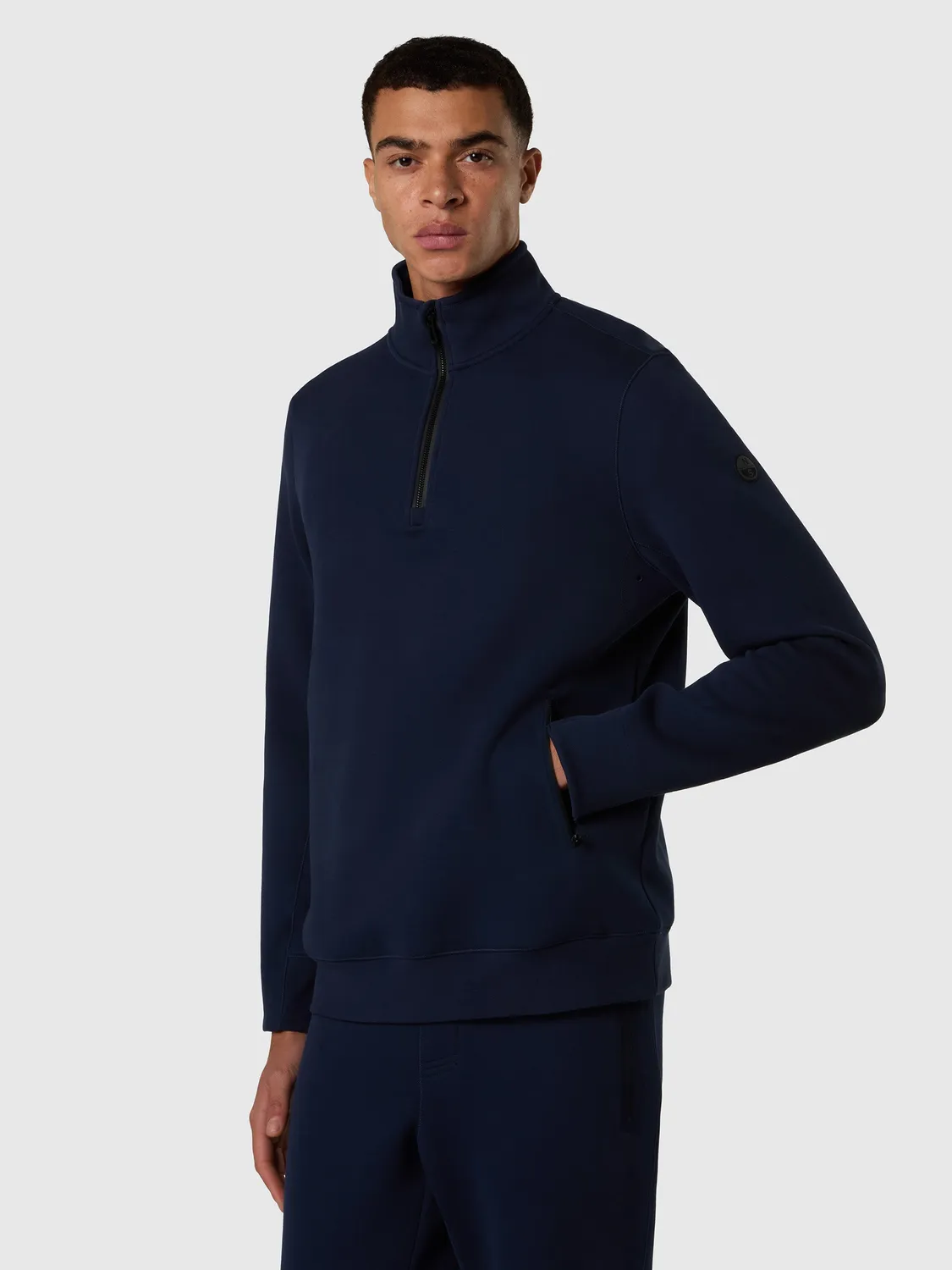 North Sails Scuba sweat demi-zip piqué bleu marine