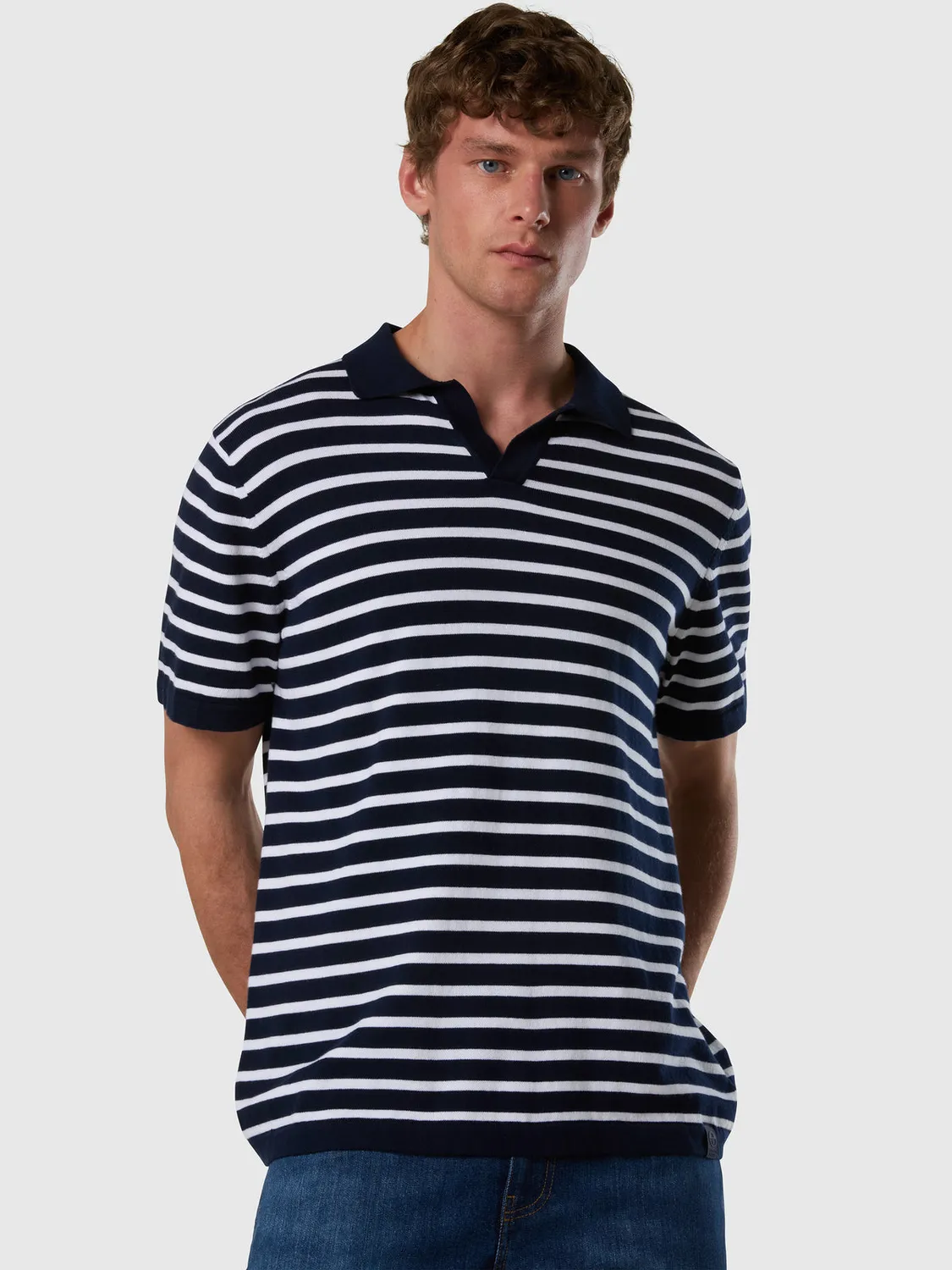 North Sails polo rayé coton bio sans boutons