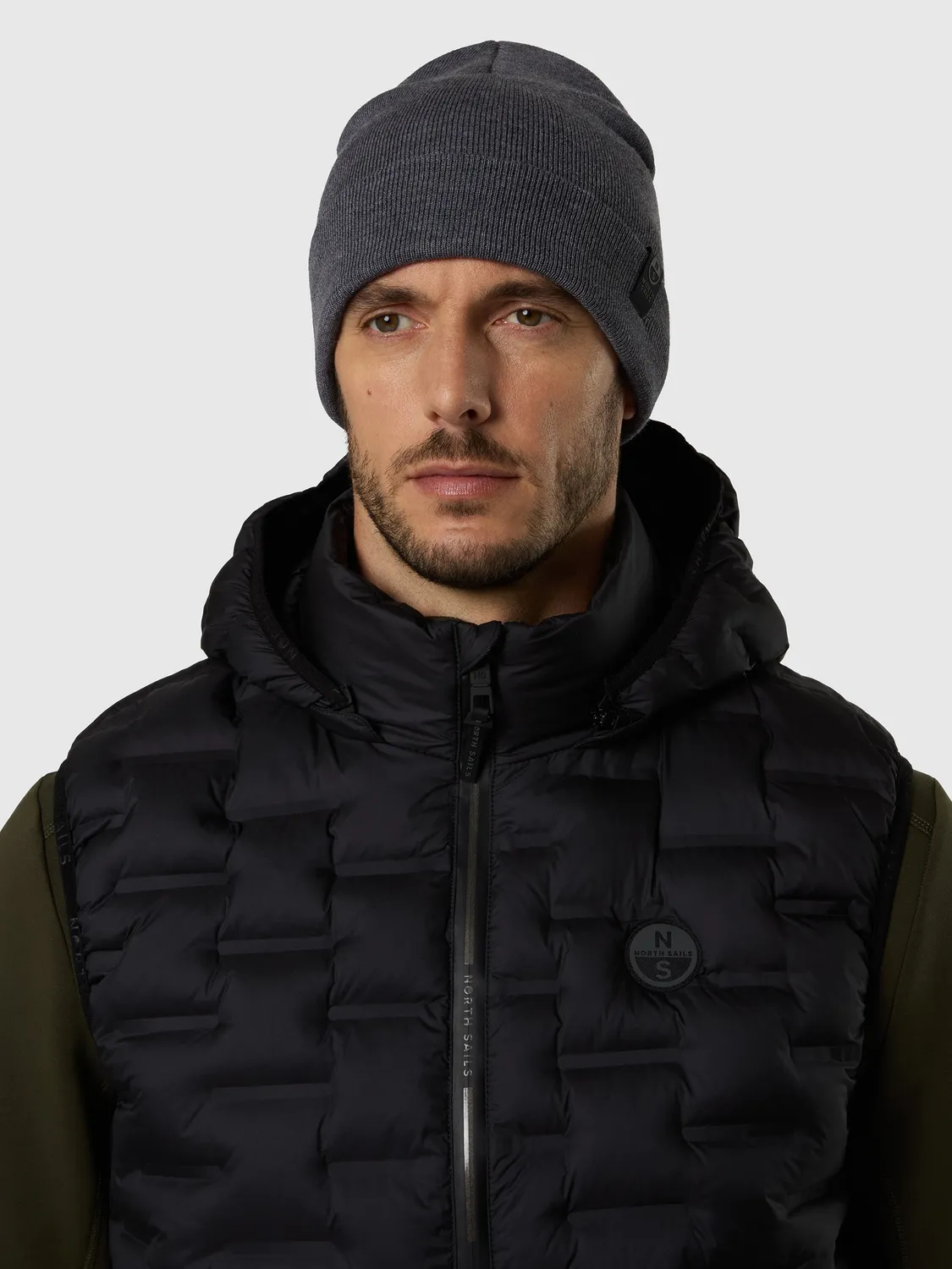 North Sails bonnet maille fine fossil melange OS