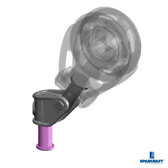 Sparcraft adaptateur palier Ø18 poulie Harken 100 mm