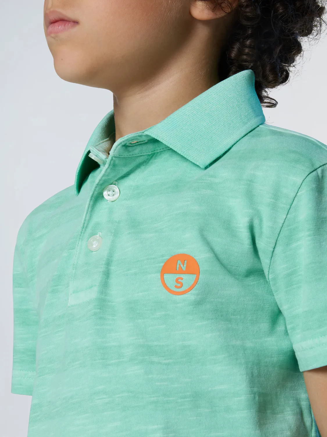 North Sails polo enfant jersey slub rayé coton bio