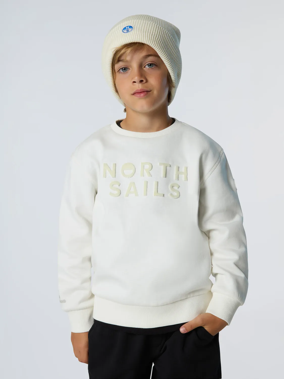 North Sails maxi logo sweat col rond coton bio