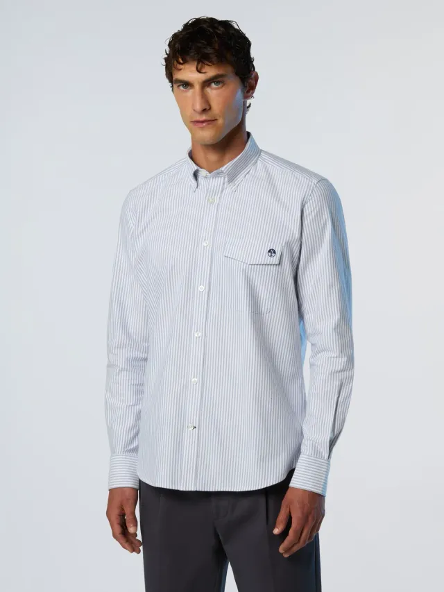 North Sails chemise Oxford rayée brossée homme Combo 1