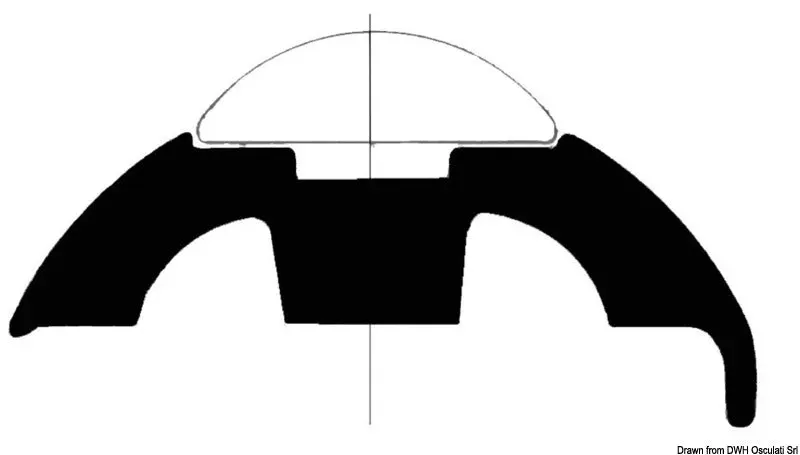 Tessilmare base profil PVC blanc 45 mm 24 m