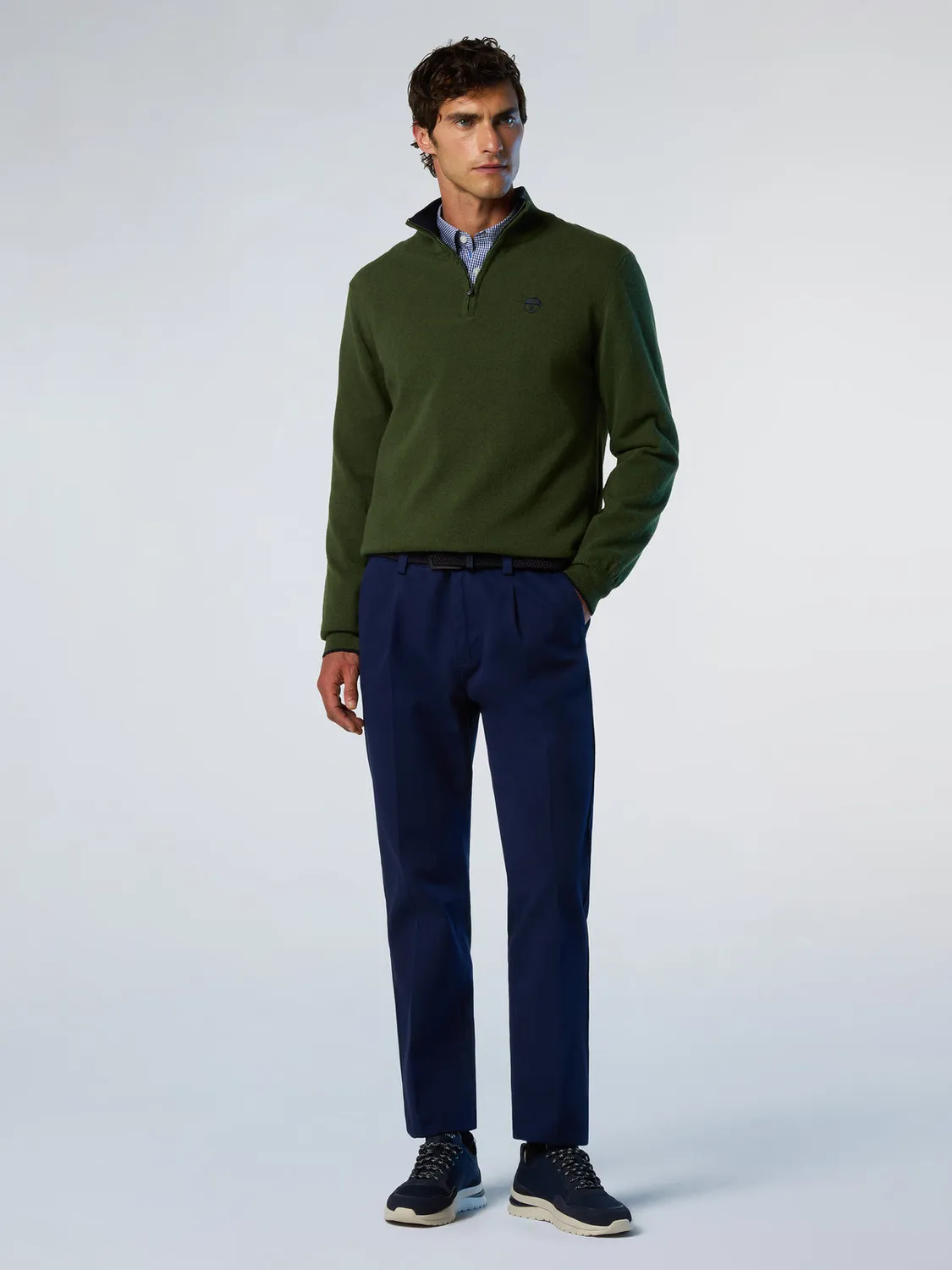North Sails pull demi-zip cachemire recyclé
