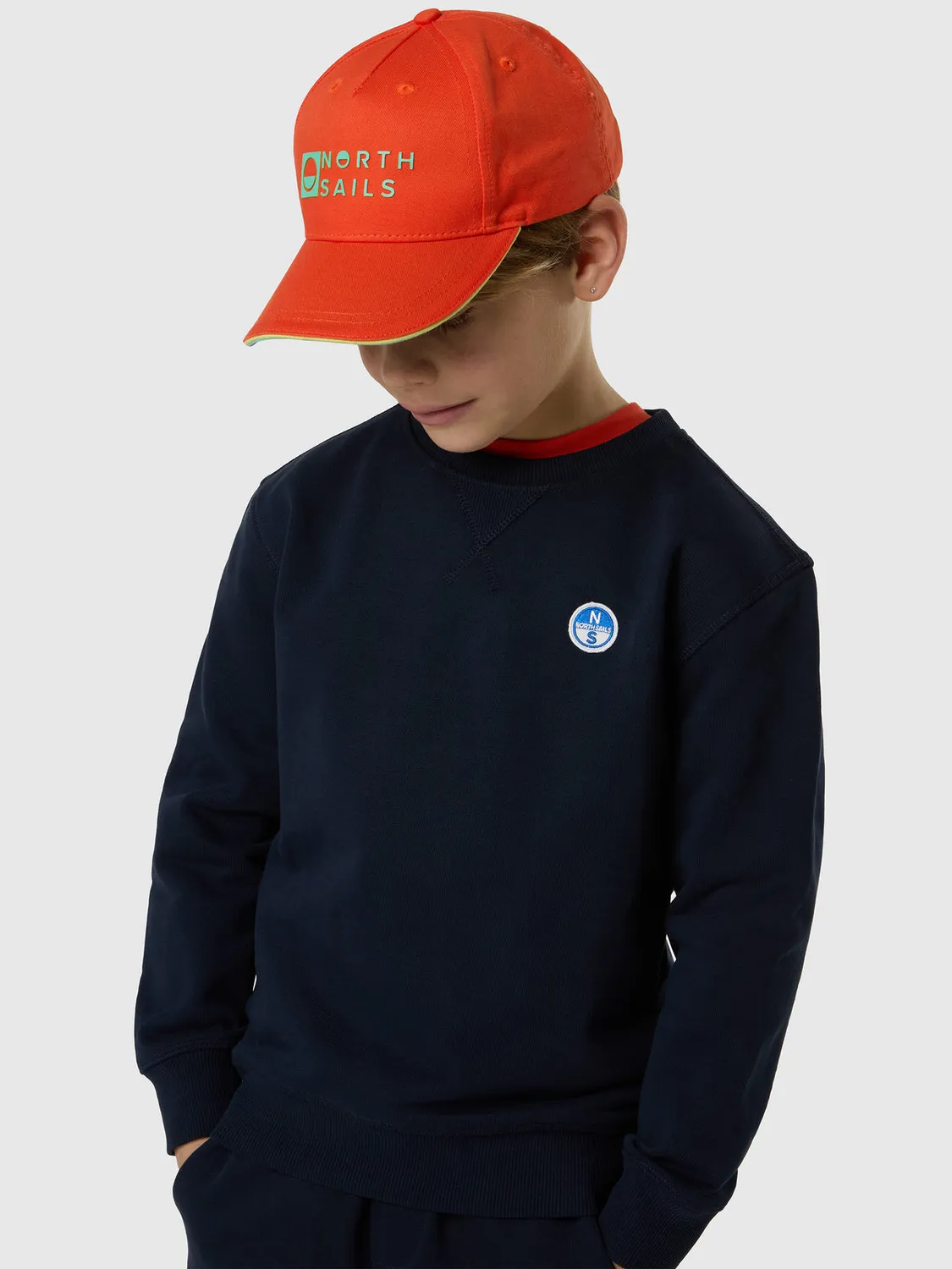 North Sails sweatshirt enfant coton bio patch logo