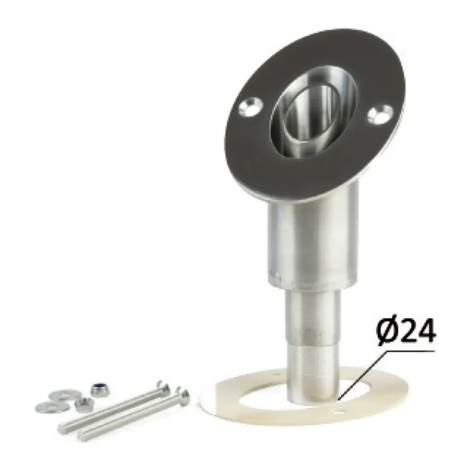 Autoterm passe-coque incliné inox Ø 24 mm