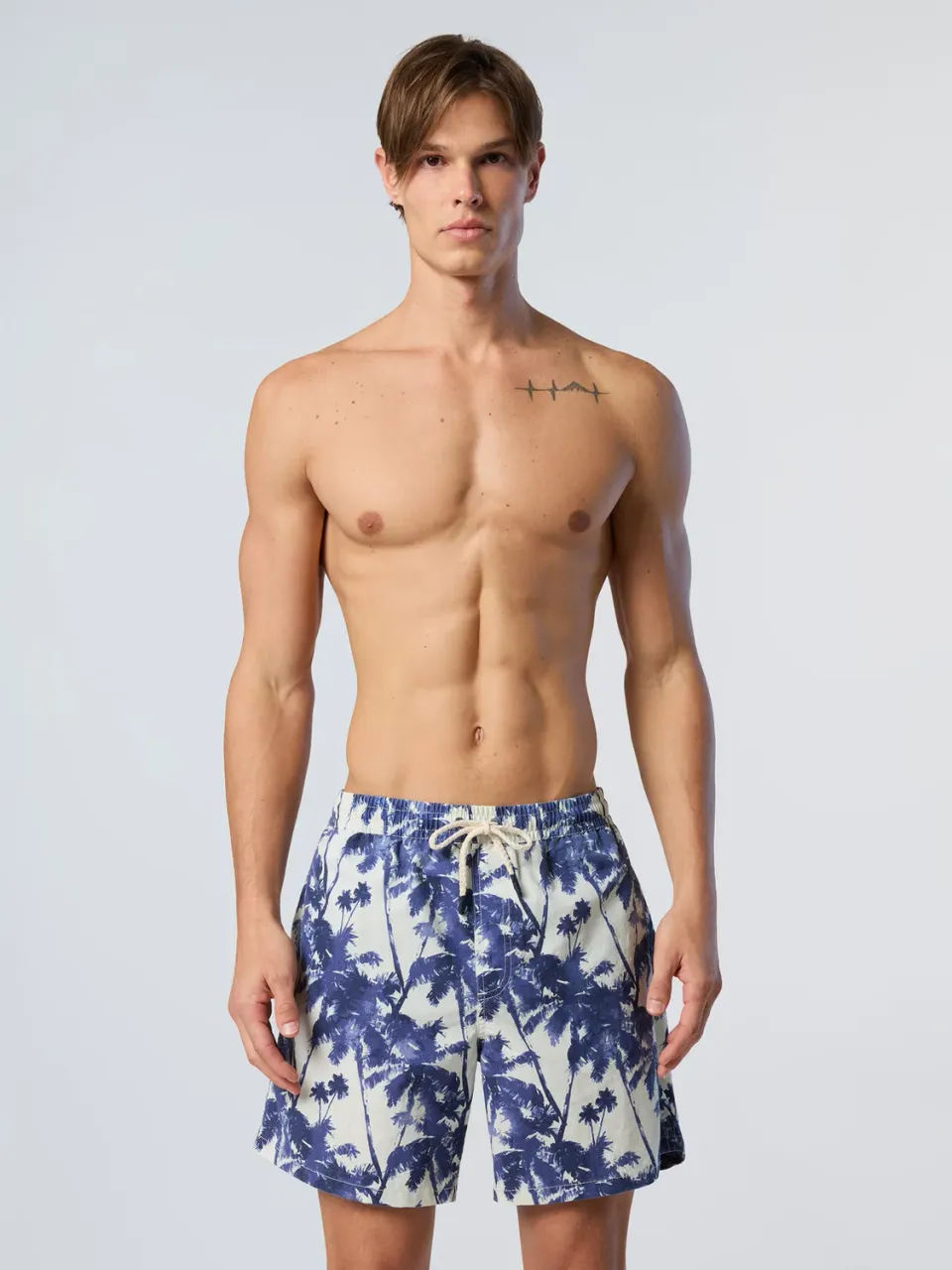 North Sails short de bain imprimé délavé nylon recyclé