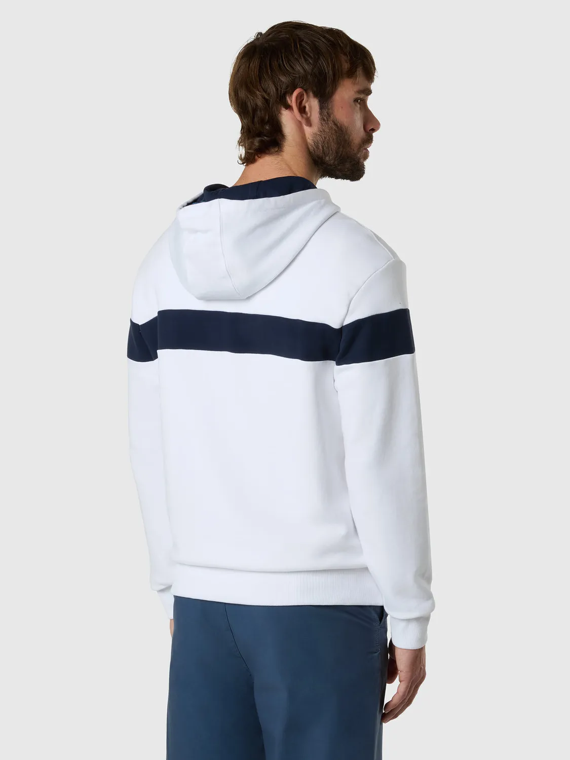 North Sails sweat capuche coton bio bande