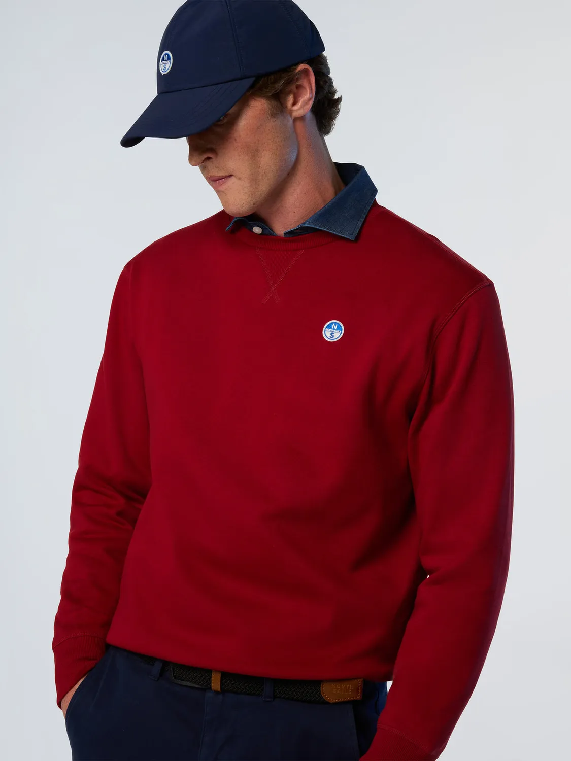 North Sails sweatshirt patch coton bio brossé