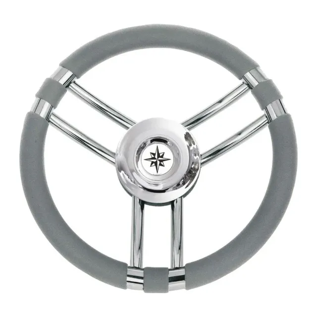 Osculati volant barre gris polyuréthane 350 mm inox