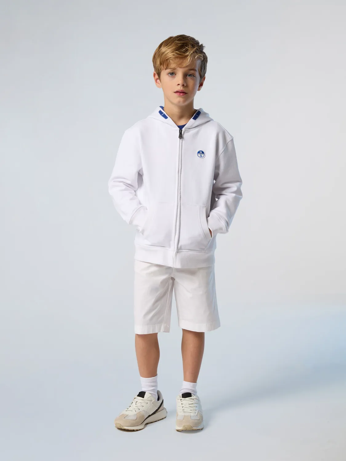 North Sails sweat à capuche zippé enfant coton bio