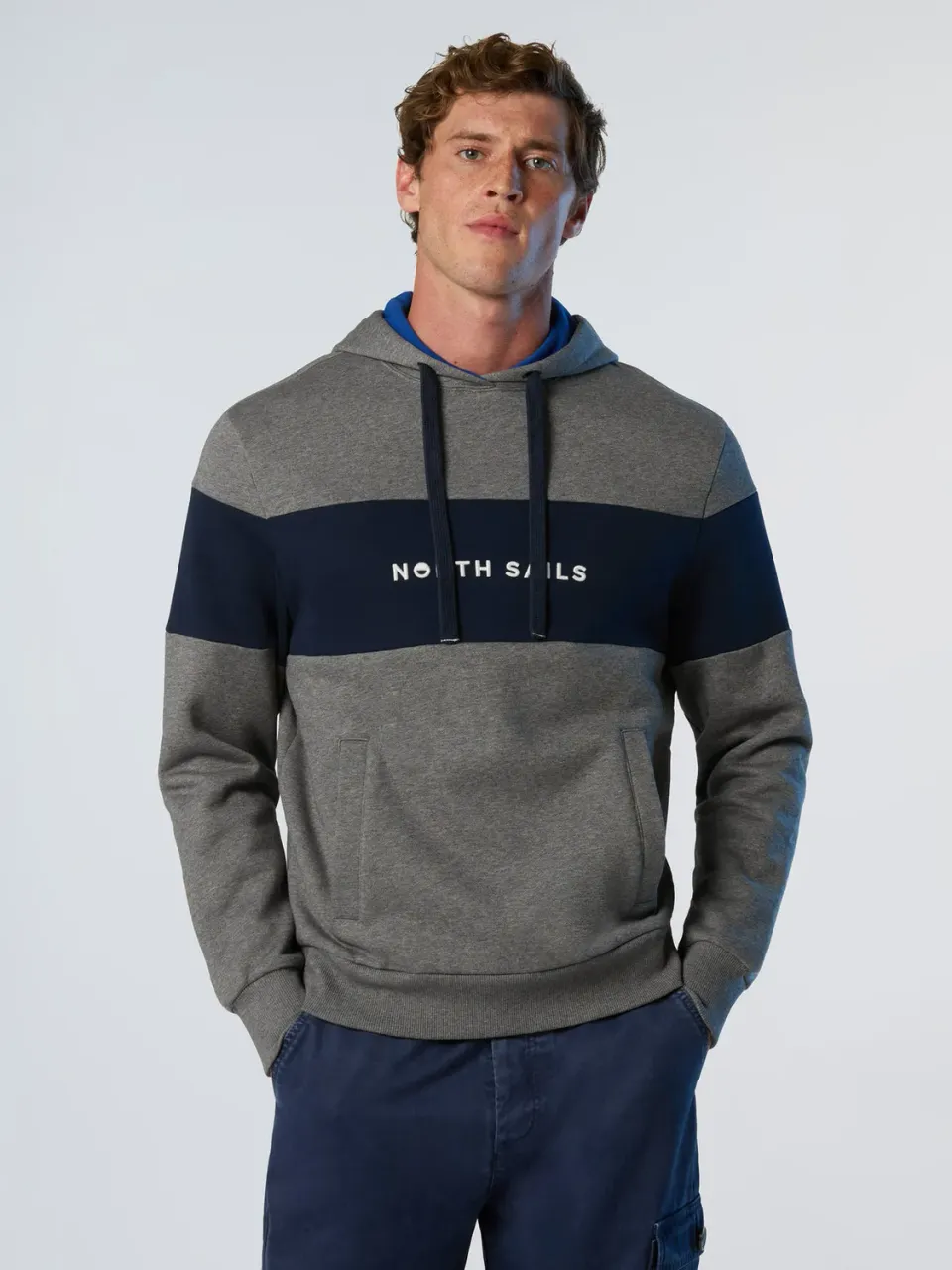 North Sails maxi stripe hoodie coton bio rayé
