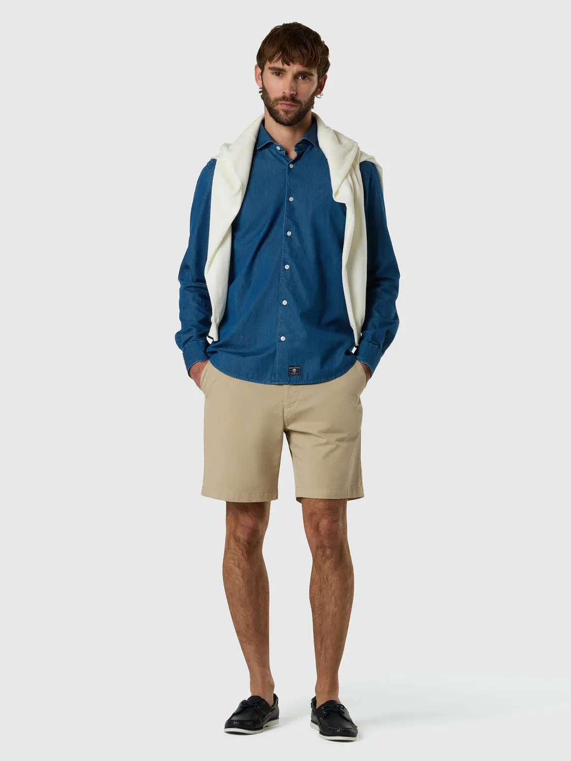 North Sails chemise denim col cutaway coton