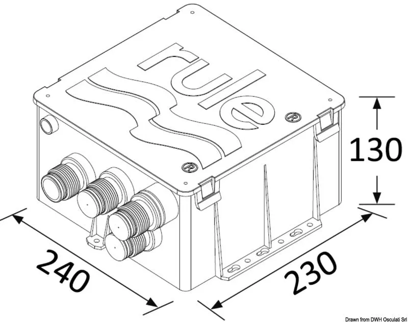 easysea Rule kit vidange douche 24 V avec bac et crépine