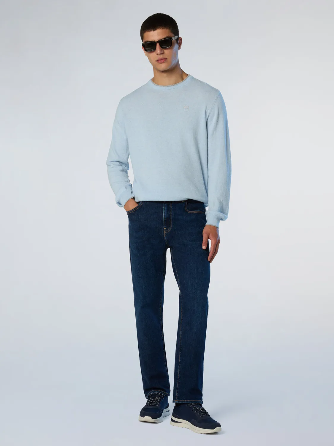 North Sails jean rayé denim recyclé taille mi-haute