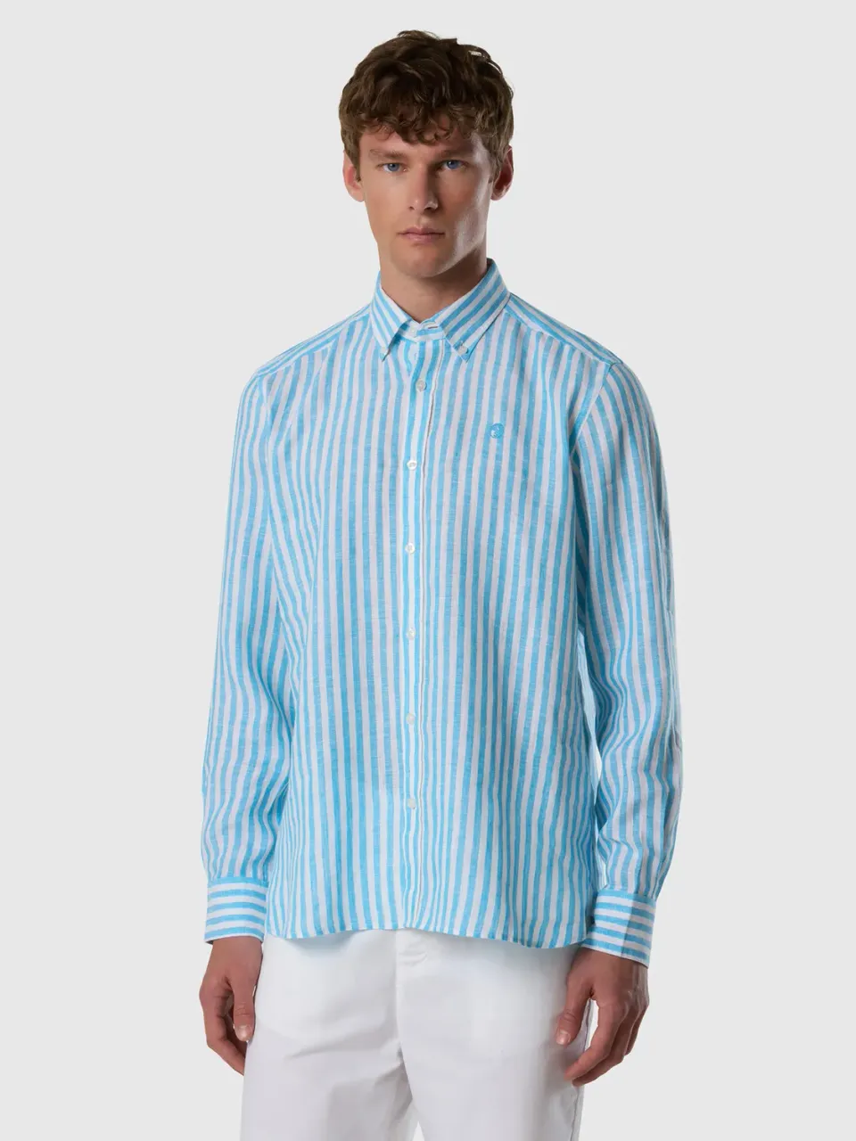 North Sails chemise lin rayée European Flax été
