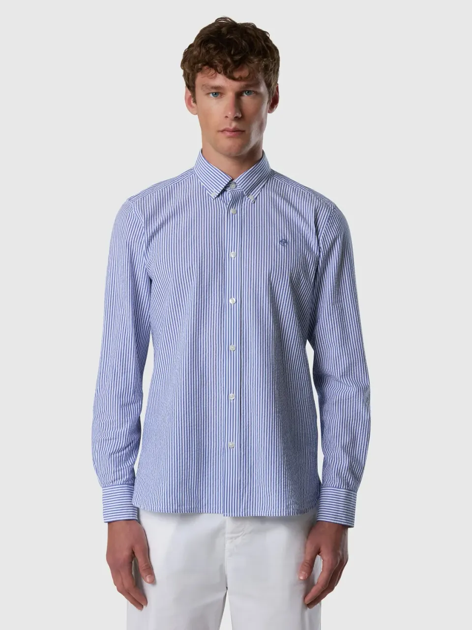 North Sails chemise seersucker rayée homme coton