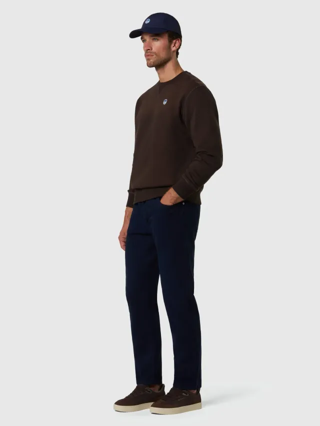 North Sails sweat logo patch espresso homme L