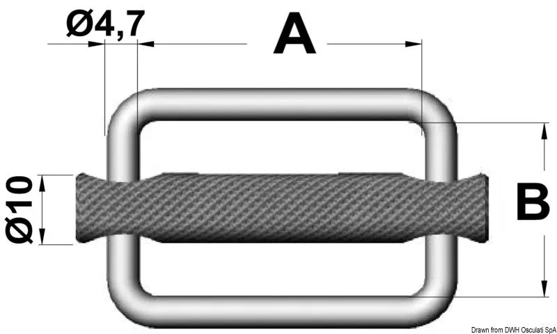 Easysea boucle inox 25 mm sangle radeau lot 10 haute résistance