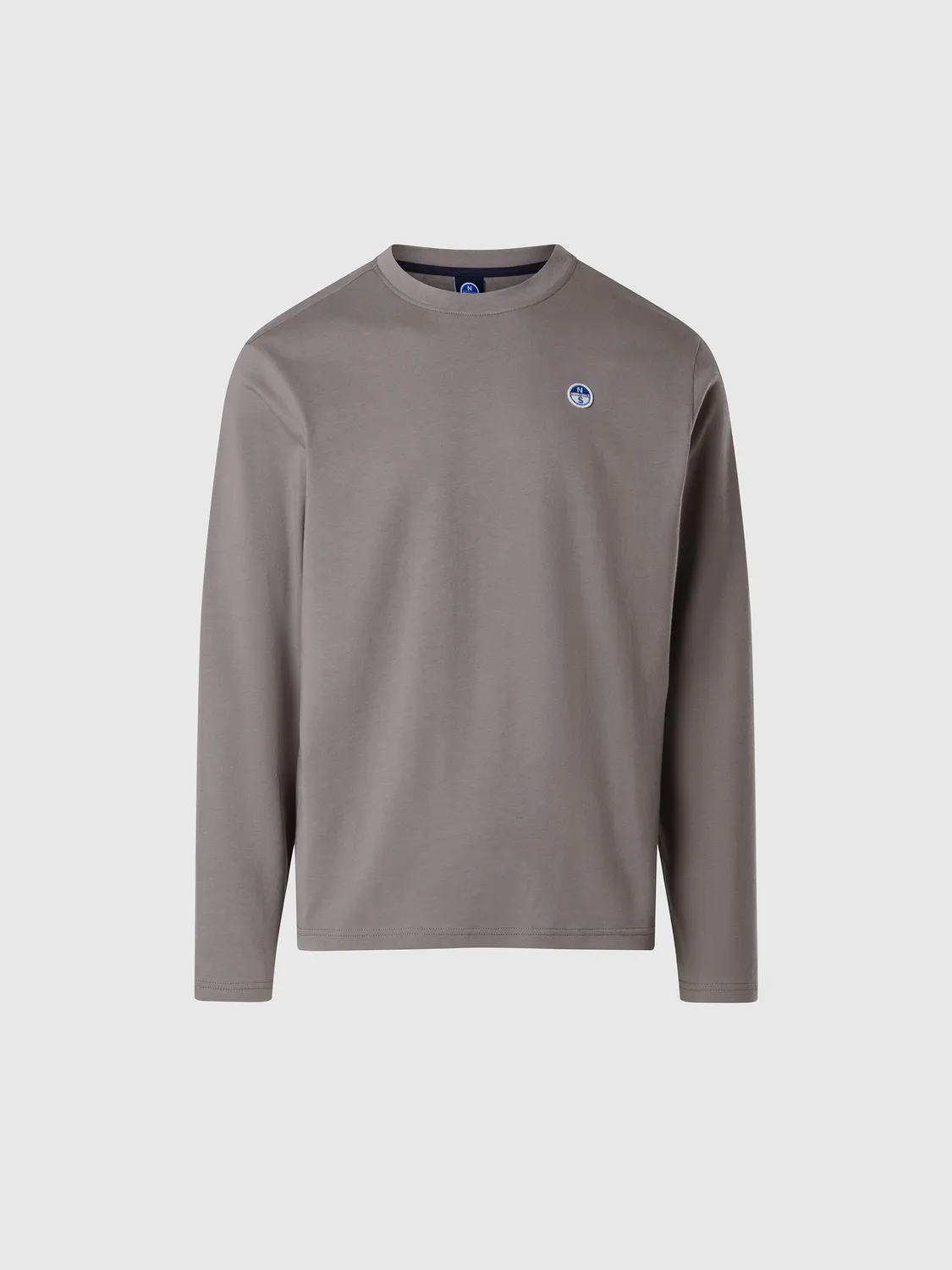 North Sails T-shirt manches longues patch gris anthracite