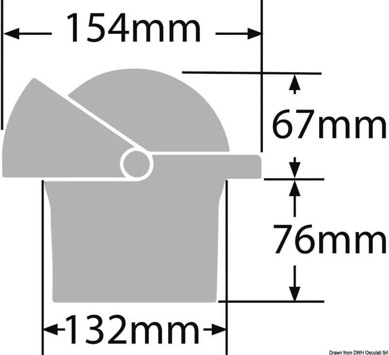 Ritchie Wheelmark compas encastrable noir 4 pouces 1/2