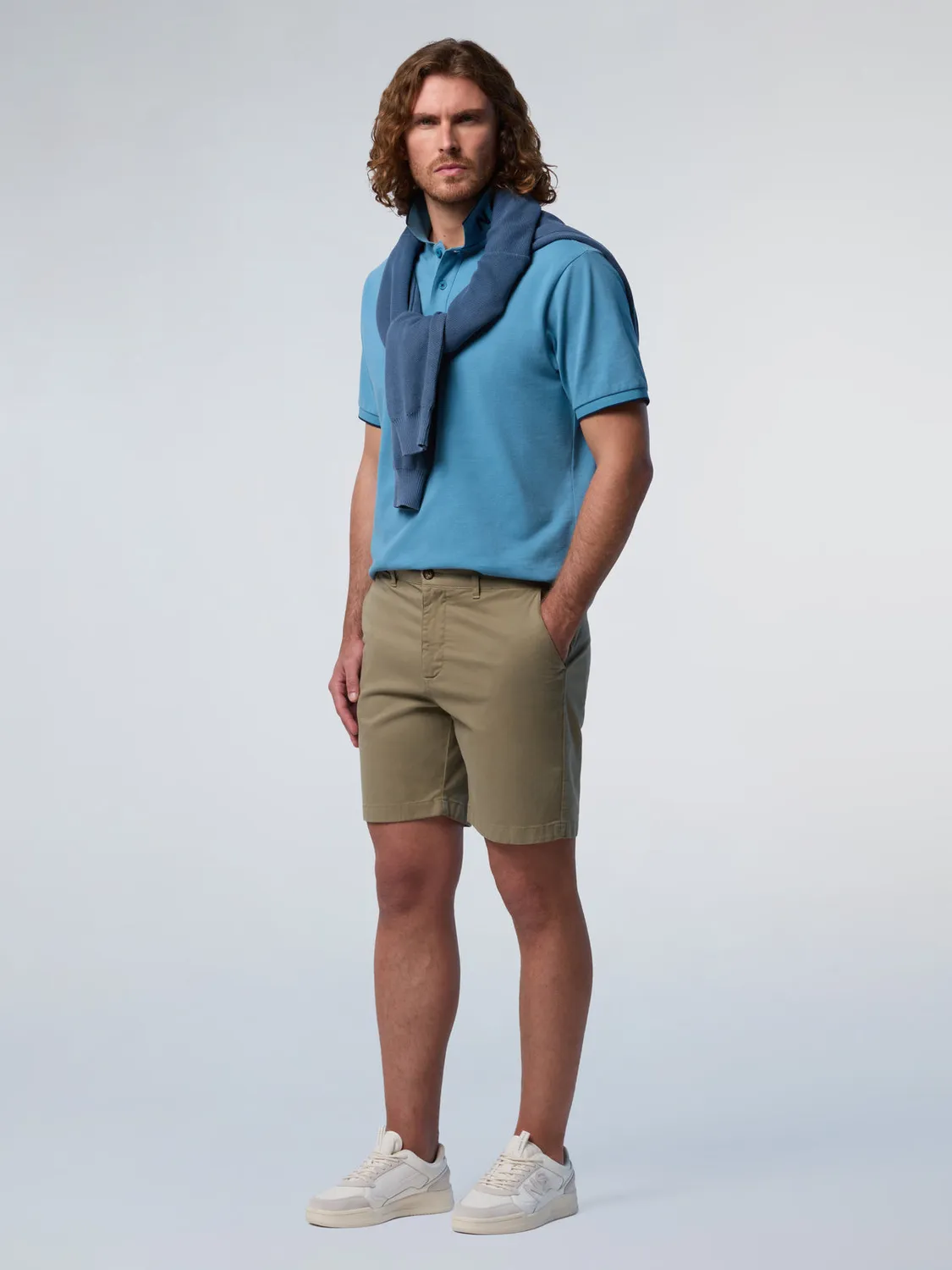 North Sails short chino gabardine stretch logo