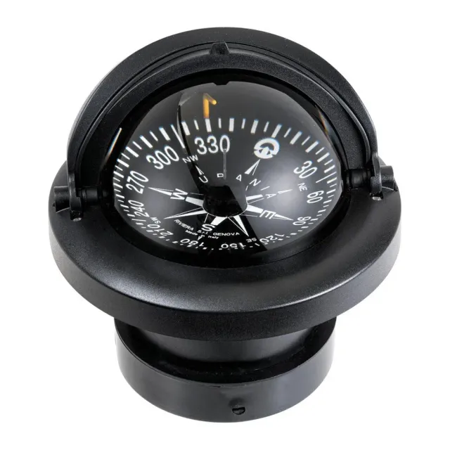 Riviera 4" compas bateau noir éclairage LED 12V