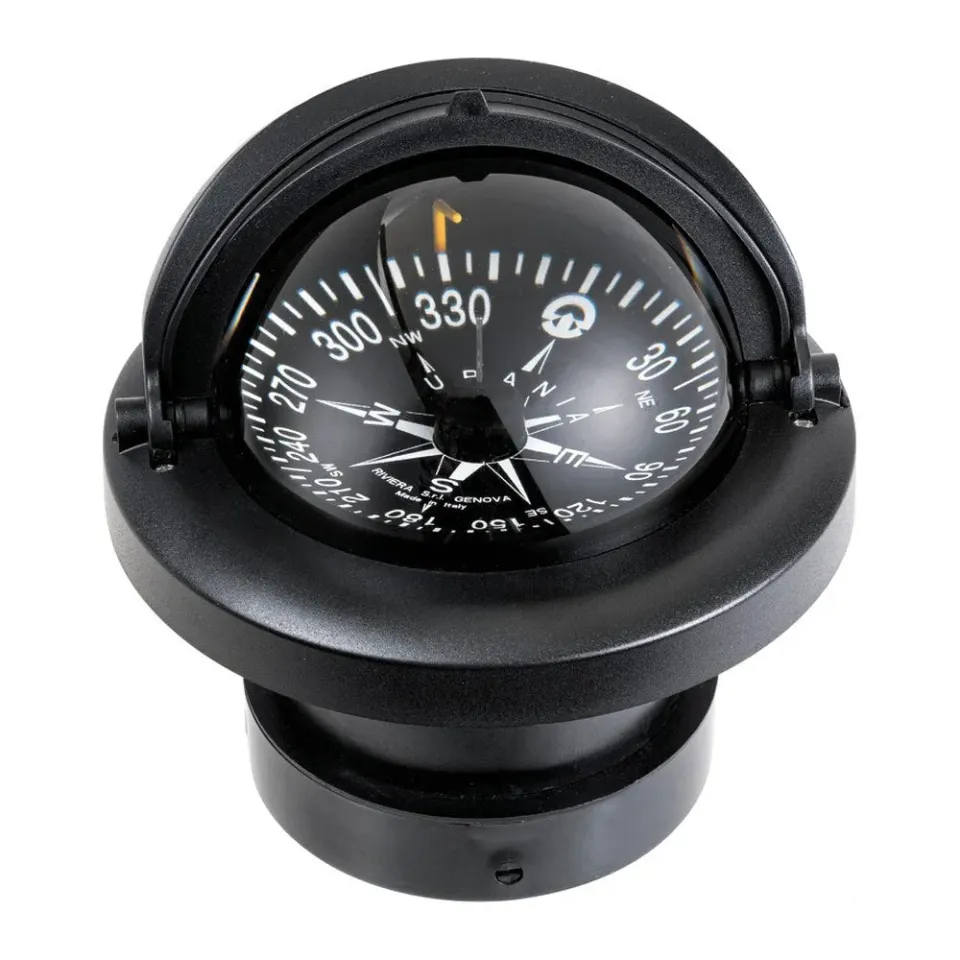 Riviera 4" compas bateau noir éclairage LED 12V