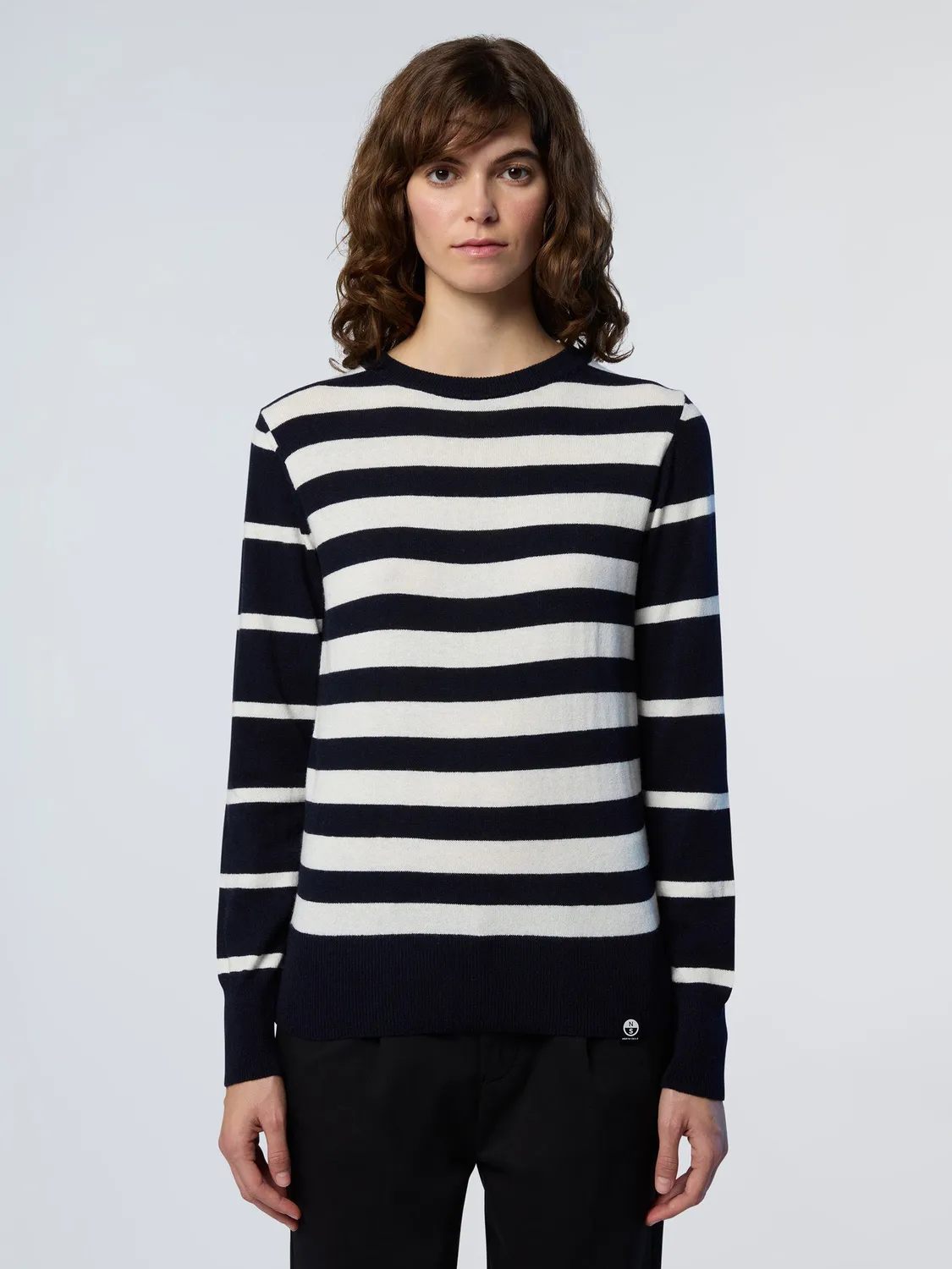 North Sails pull col rond cachemire femme bleu marine