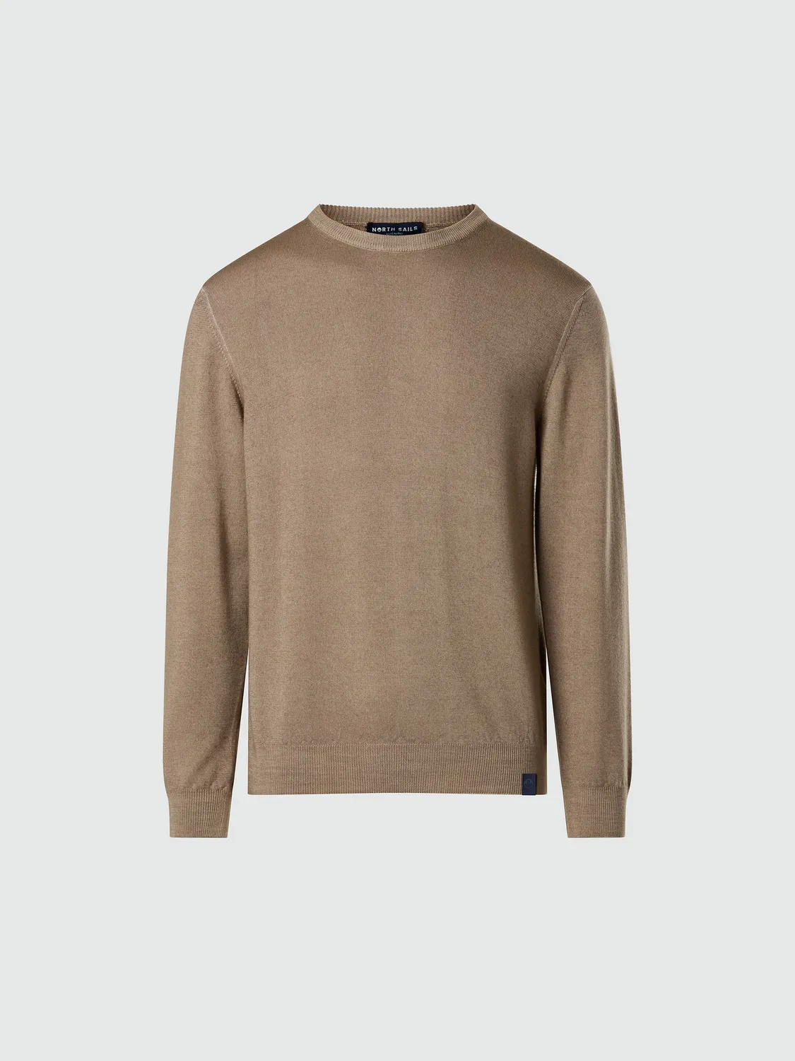 North Sails Washed Merino pull laine beige chino