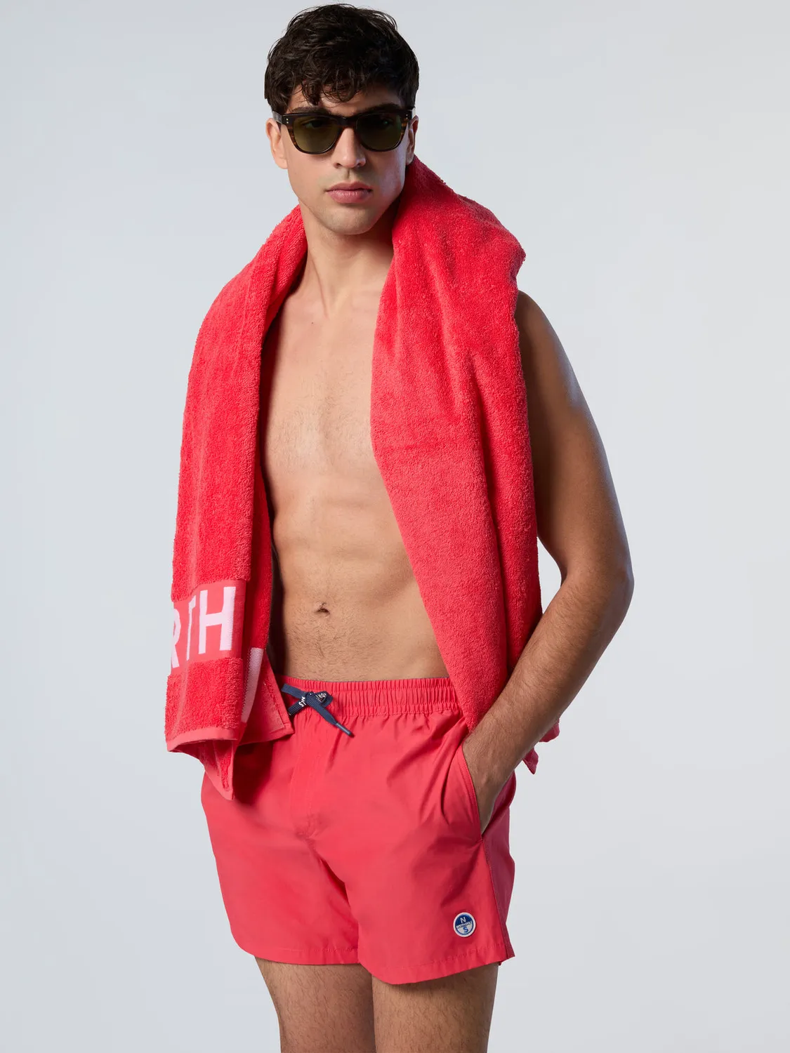 North Sails short de bain volley logo coton recyclé