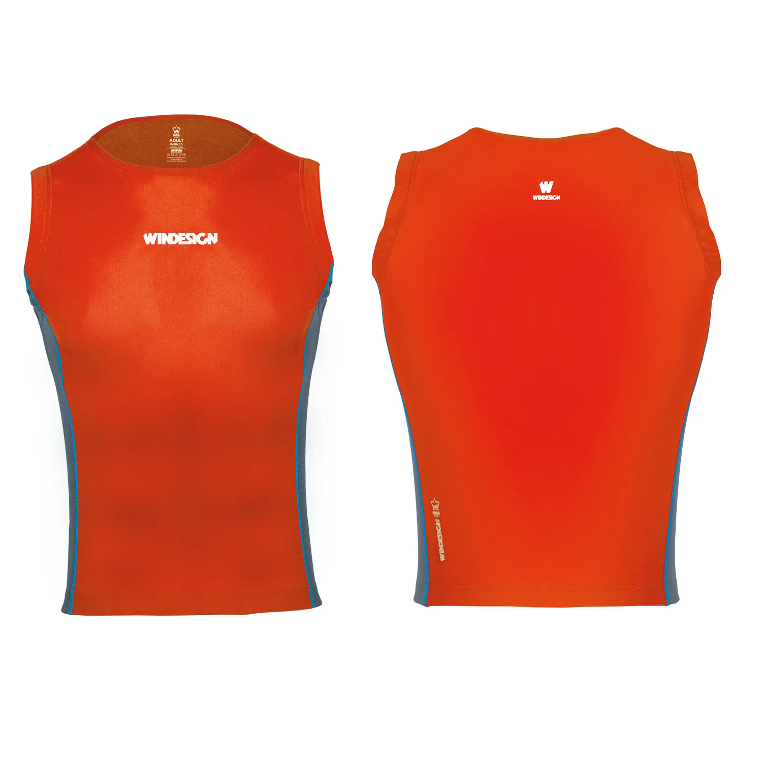 Windesign EX2532O débardeur rash orange fluo adulte
