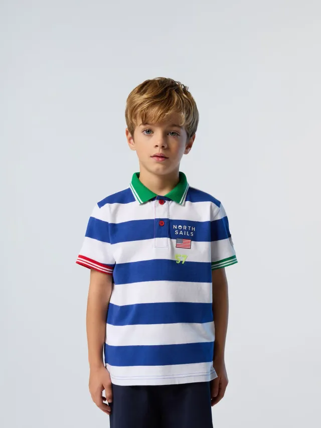 North Sails polo jersey rayé enfant coton bio