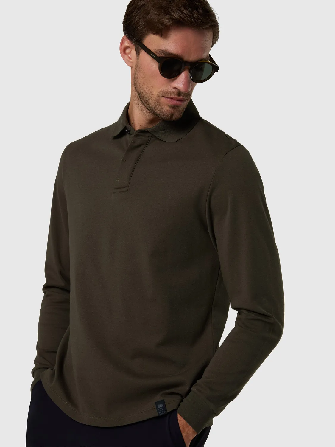 North Sails Interlock polo manches longues bleu marine