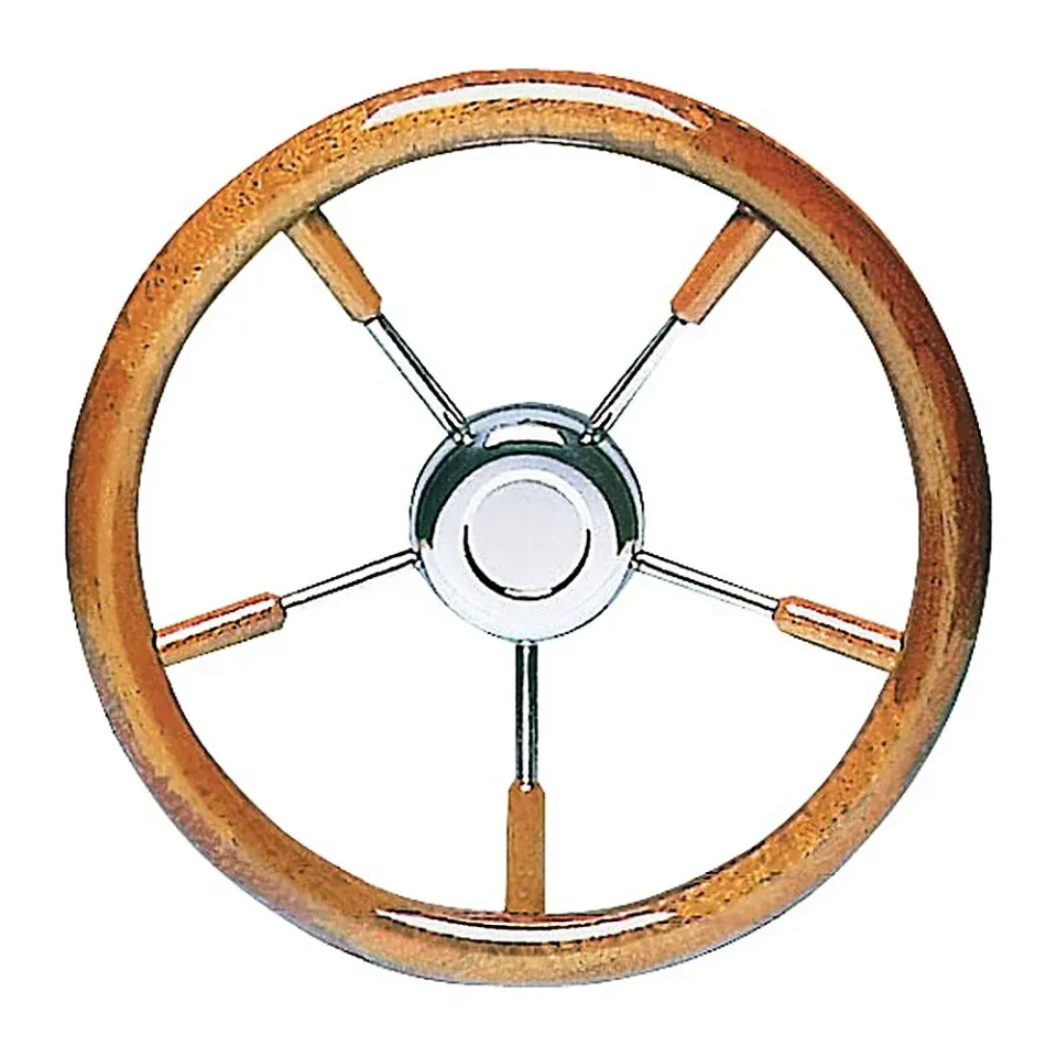 easysea Barre à roue inox acajou 400 mm volant bateau