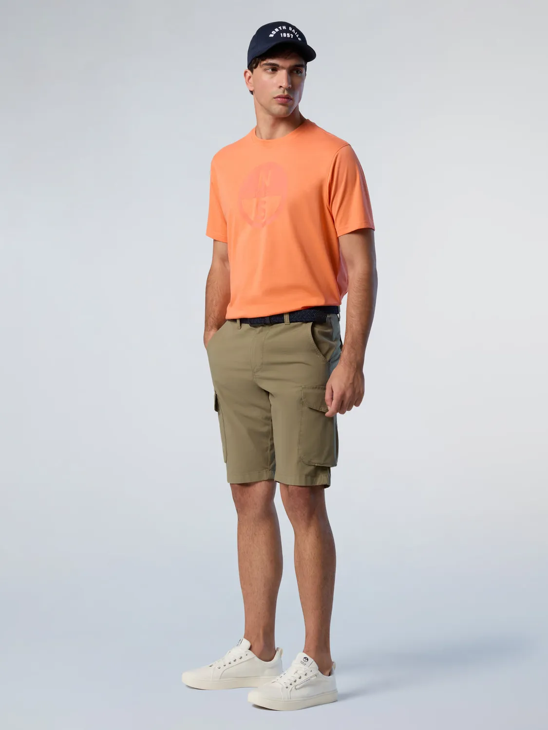North Sails America short cargo popeline coton bio