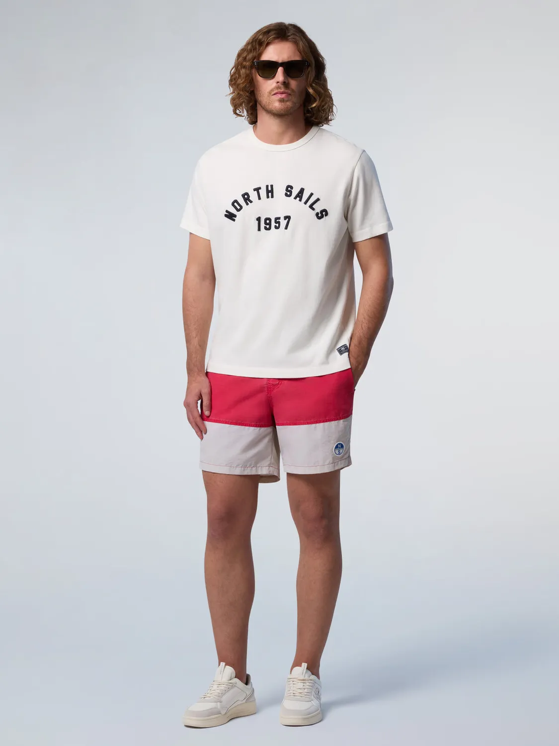 North Sails T-shirt délavé vintage coton bio épais