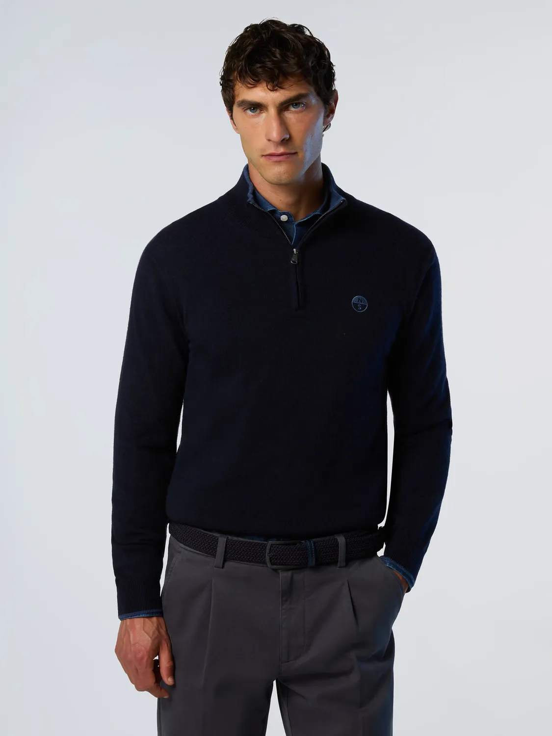 North Sails pull demi-zip cachemire recyclé