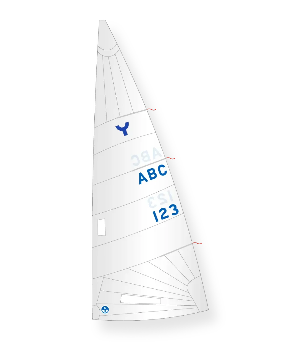North Sails Yngling GR-3 grand-voile Dacron bi-radiale