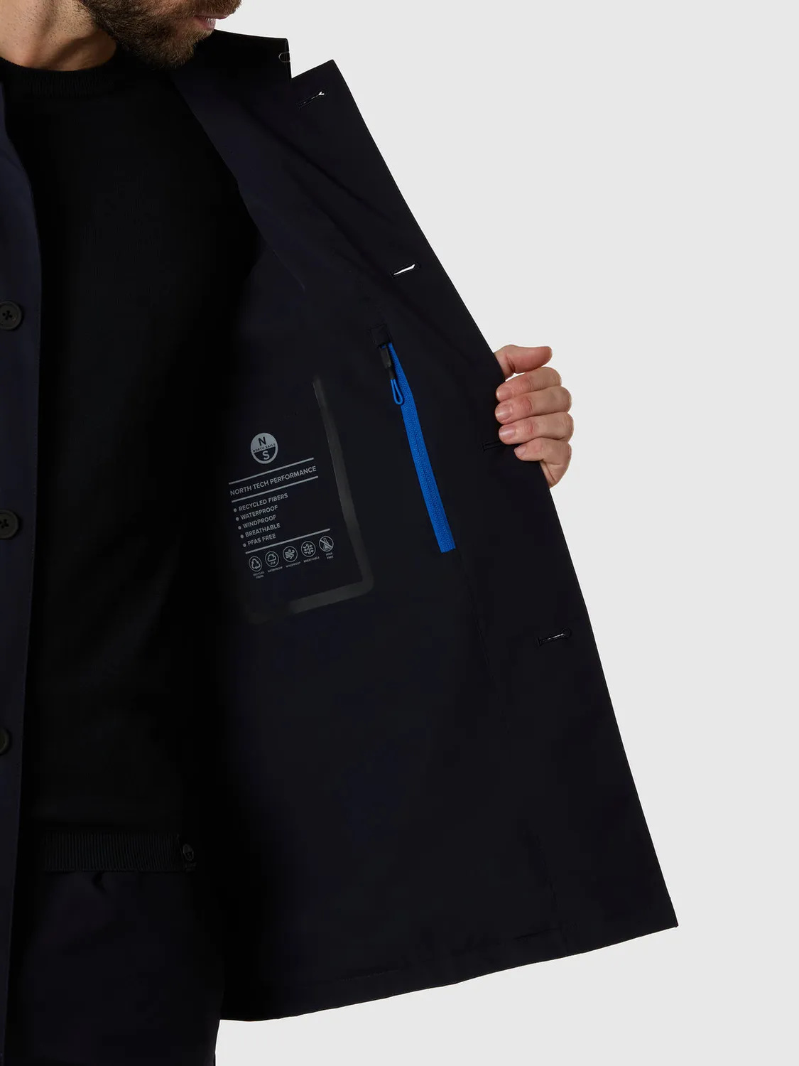 North Sails Back Bay trench nylon recyclé