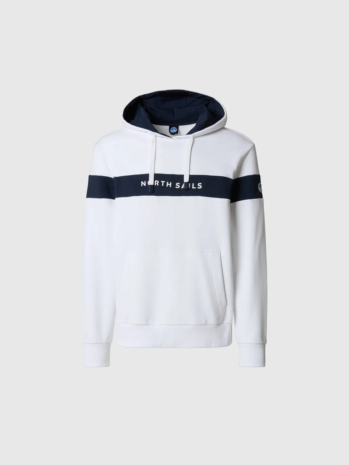 North Sails sweat capuche coton bio bande