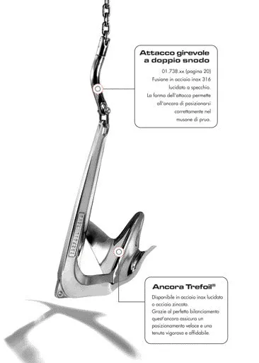 easysea Trèfle 10 kg ancre inox AISI 316