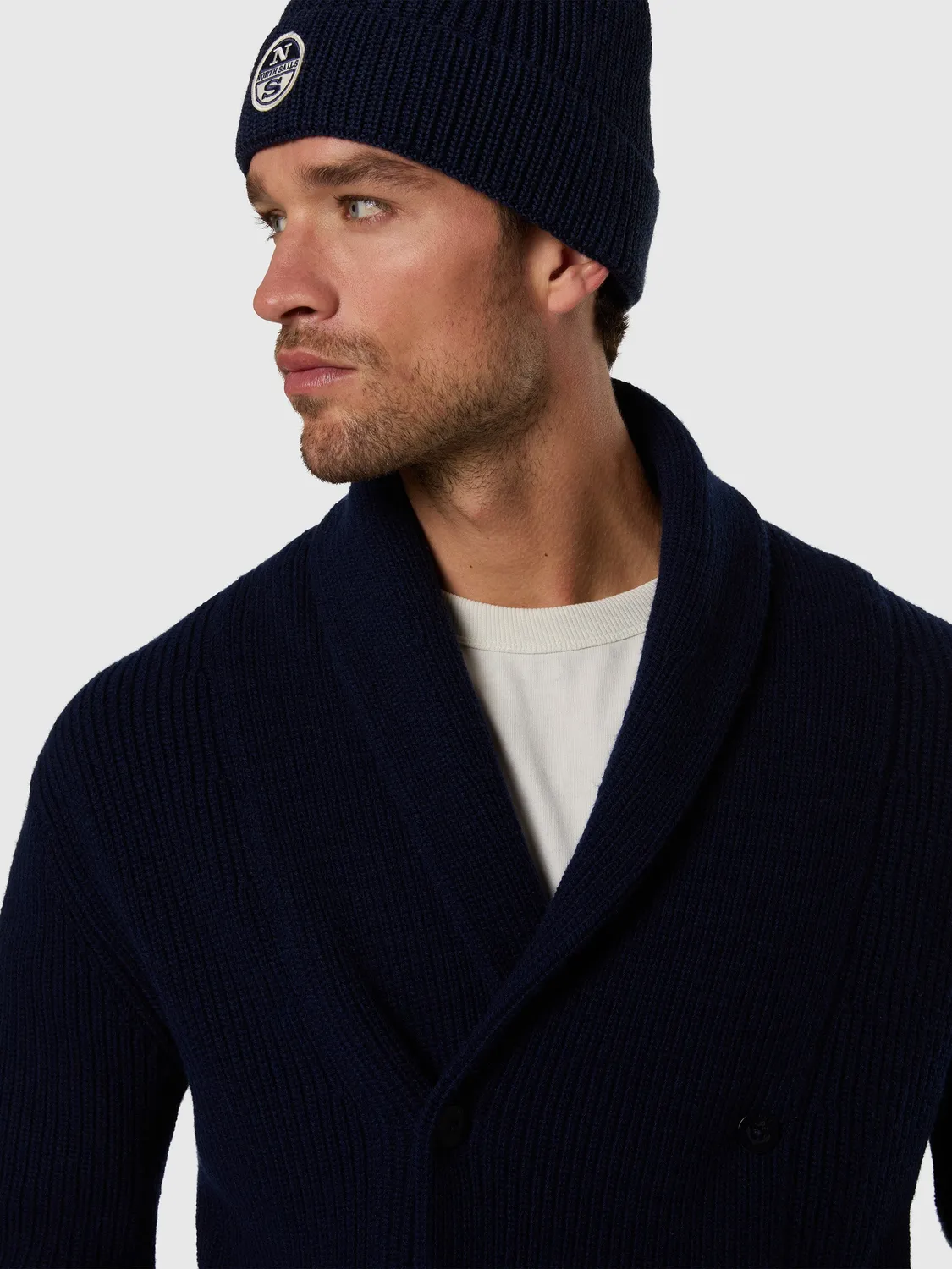 North Sails Archive cardigan croisé homme iris noir