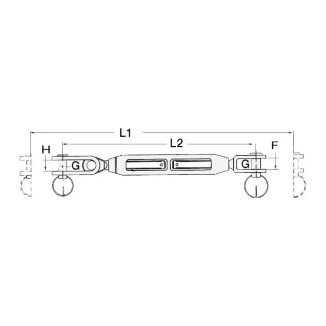 Osculati Ridoir fourche fixe 5/8 câble 8 mm