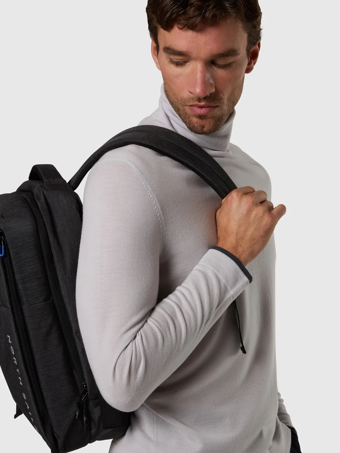 North Sails pull col roulé mérinos gris Vapor