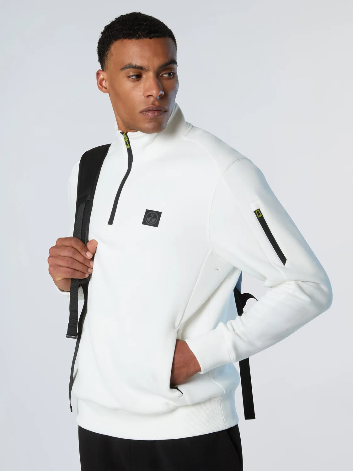 North Sails Piqué Scuba sweat half-zip stretch