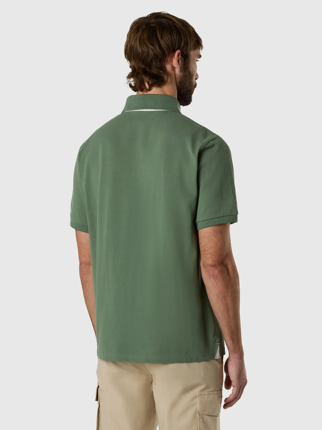 North Sails polo piqué coton bio col logo homme