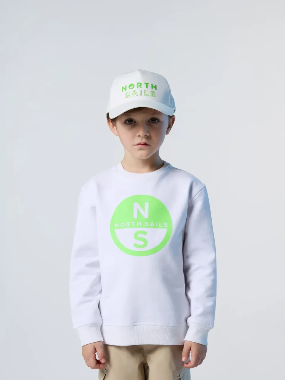 North Sails sweat enfant molleton coton bio logo maxi