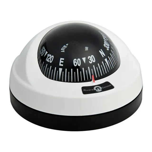 Riviera Aries compas bateau noir 65 mm fixation baïonnette
